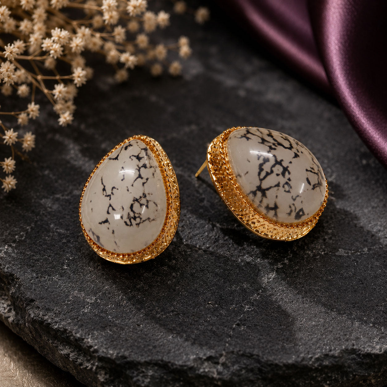 Celeste Stone Luxe Studs