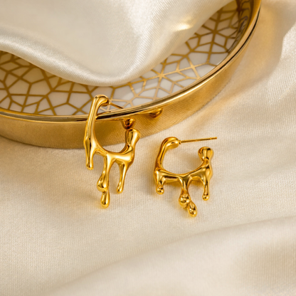 Molten Muse Sculpted Gold Earrings