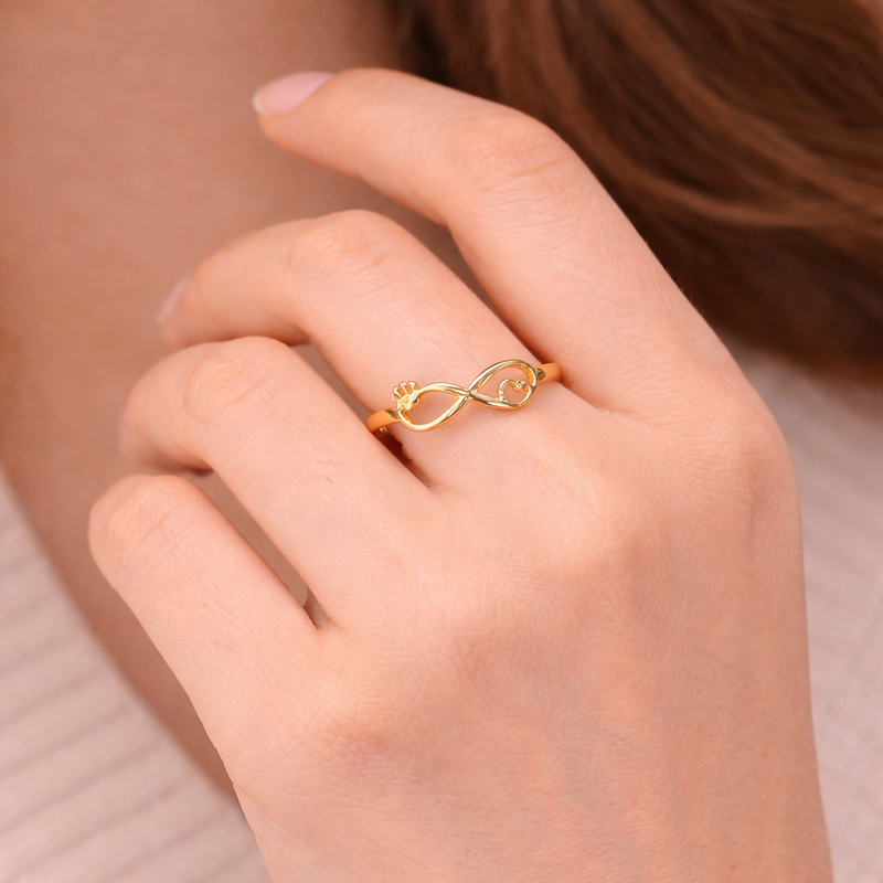 Crowned Infinity Love Ring
