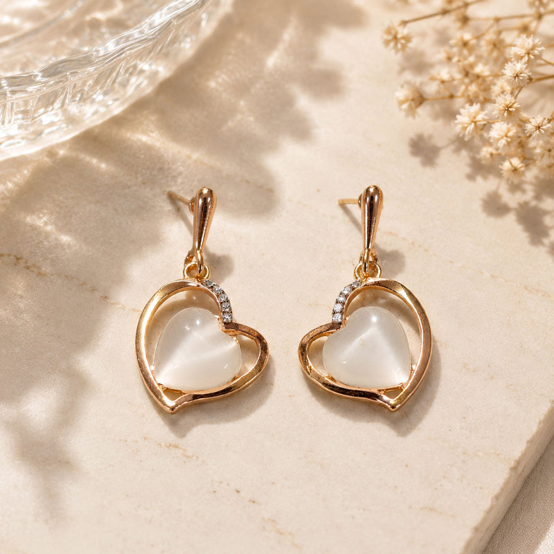 Crystal Heart Whisper Earrings