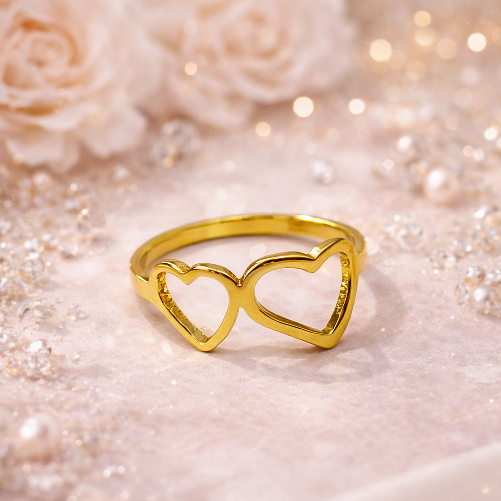 Eterna Twin Heart Ring