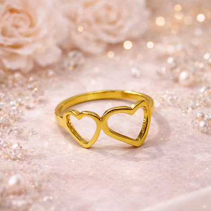 Eterna Twin Heart Ring