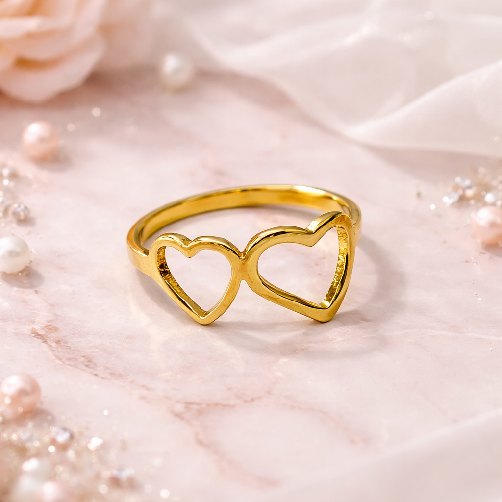 Eterna Twin Heart Ring