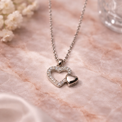 Eternal Duo Heart Necklace