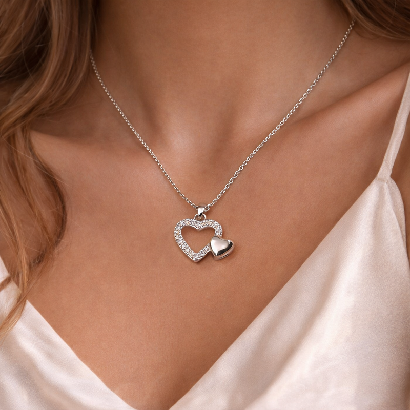 Eternal Duo Heart Necklace