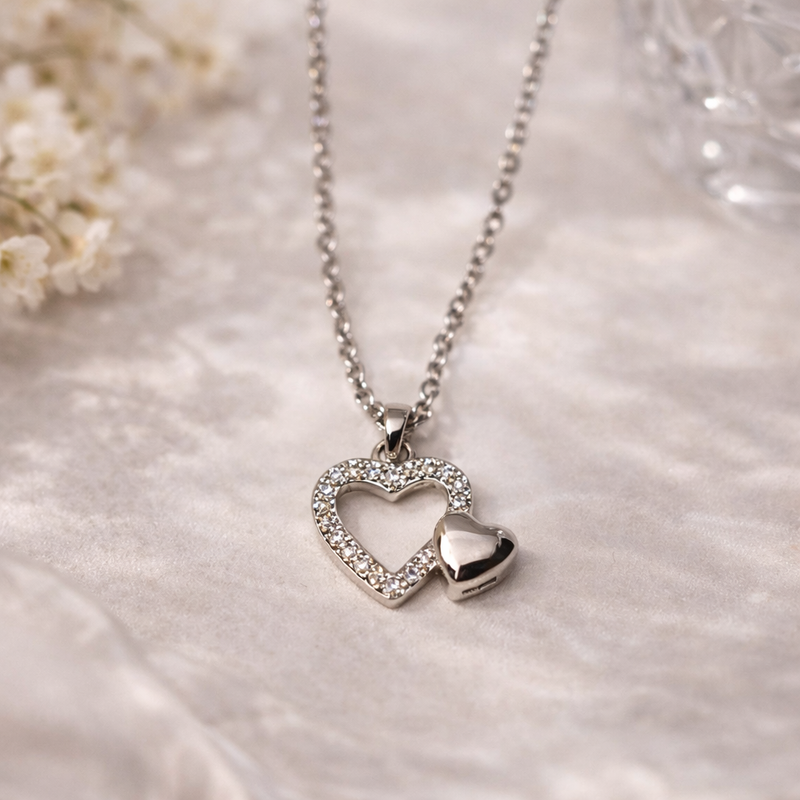 Eternal Duo Heart Necklace
