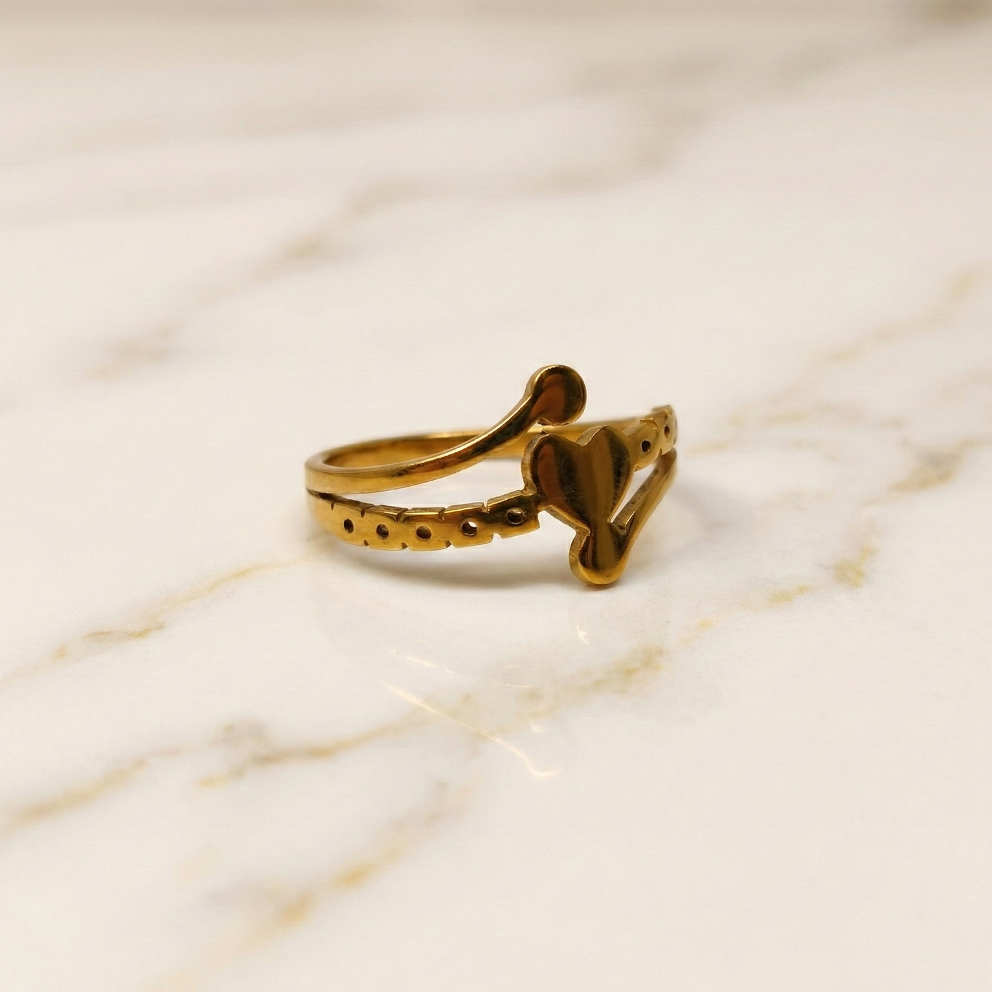 Golden Promise Heart Wrap Ring