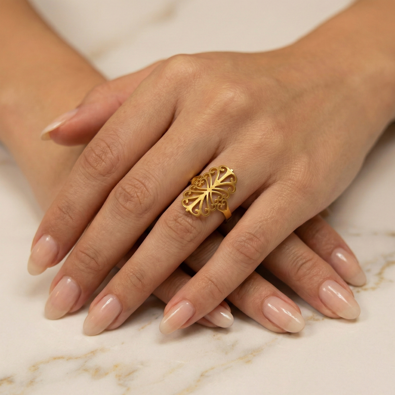 Aurora Tree of Life Filigree Ring
