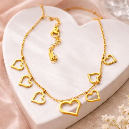 Golden Heartfall Necklace