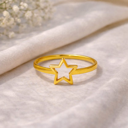 Golden Star Glow Ring