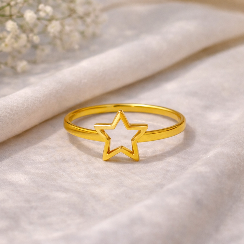 Golden Star Glow Ring