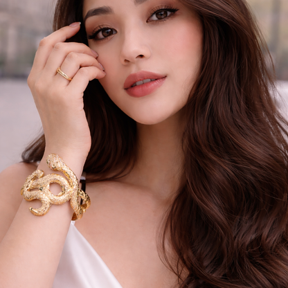 Golden Serpent Infinity Bracelet