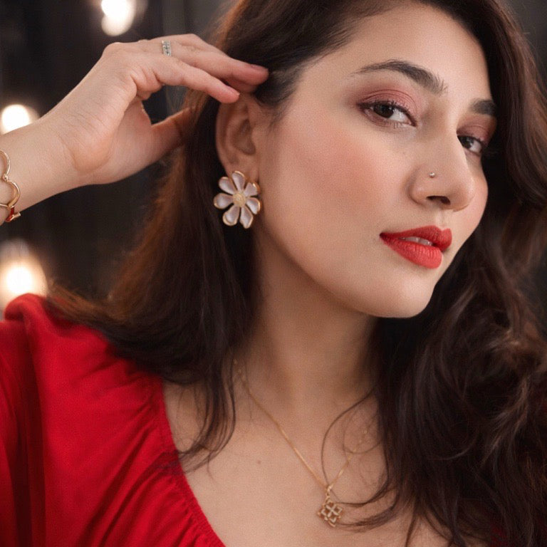 Silver Luxe Bloom Earrings