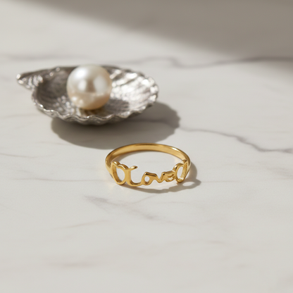 Infinity Script Love Ring