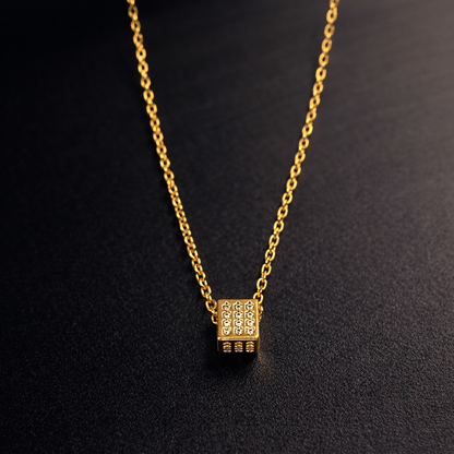 Luxe Grid Pendant Necklace