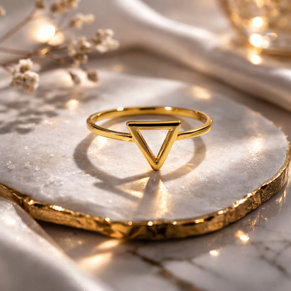 Luxe Triangle Glow Ring