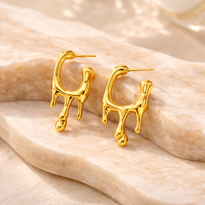 Molten Muse Sculpted Gold Earrings