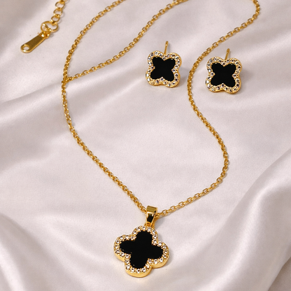 Noir Clover Luxe Necklace Set