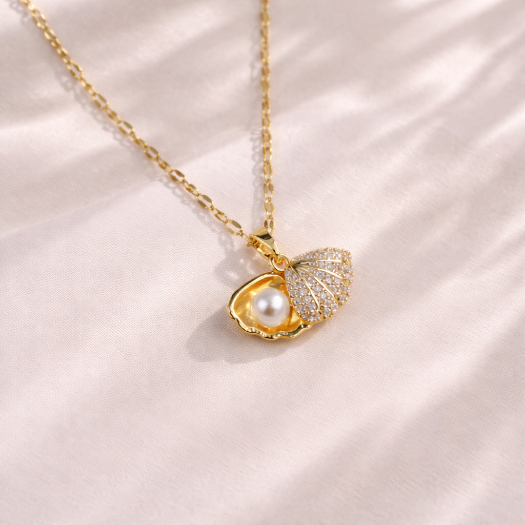 Pearl Shell Elegance Pendant Necklace