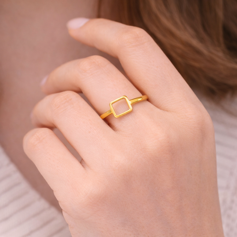 Radiant Square Ring