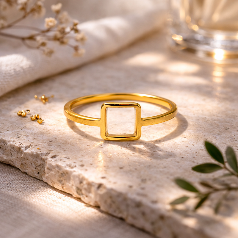 Radiant Square Ring