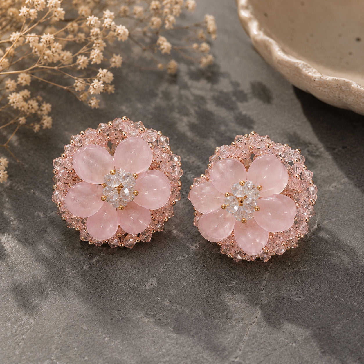 Rosy Daisy Luxe Earrings