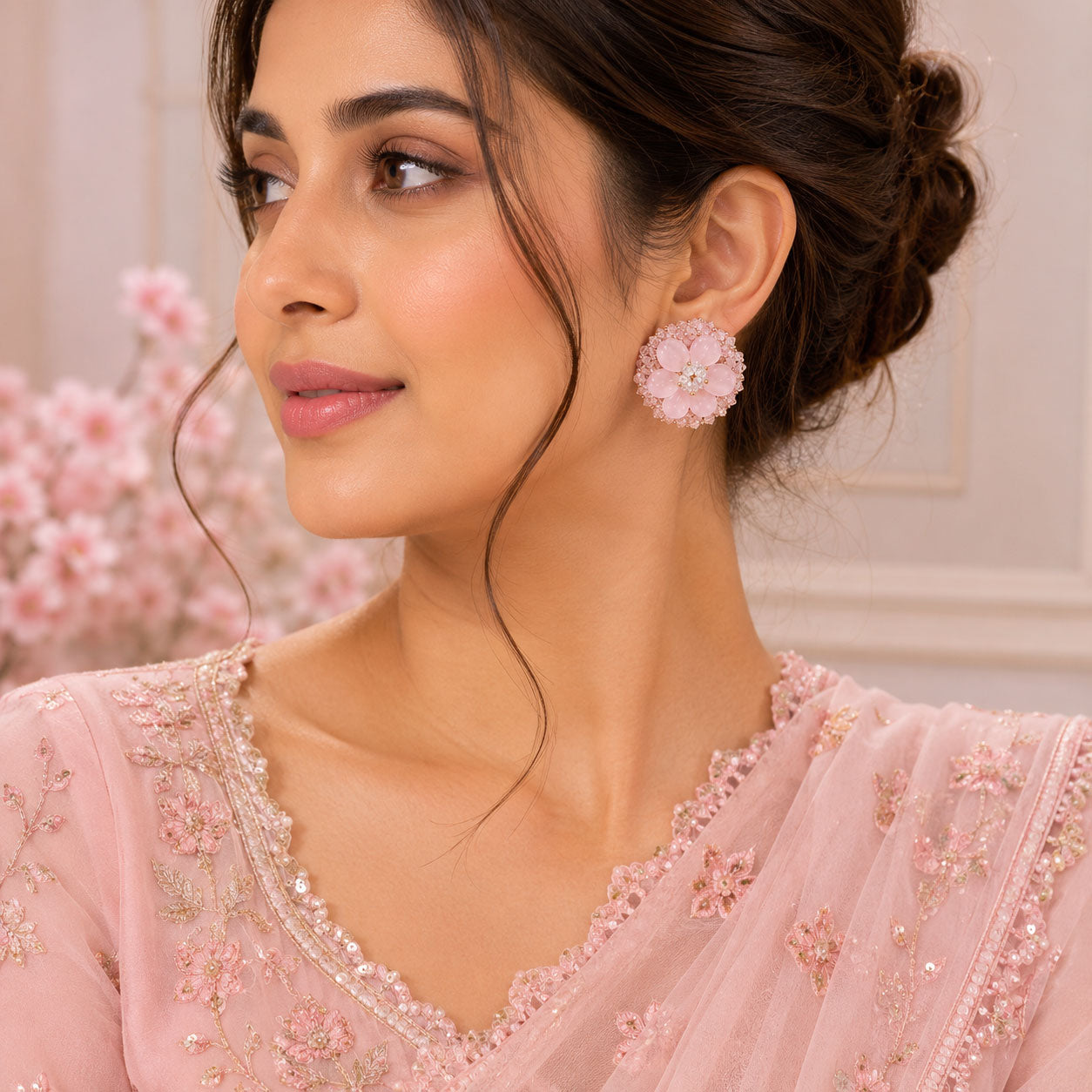 Rosy Daisy Luxe Earrings