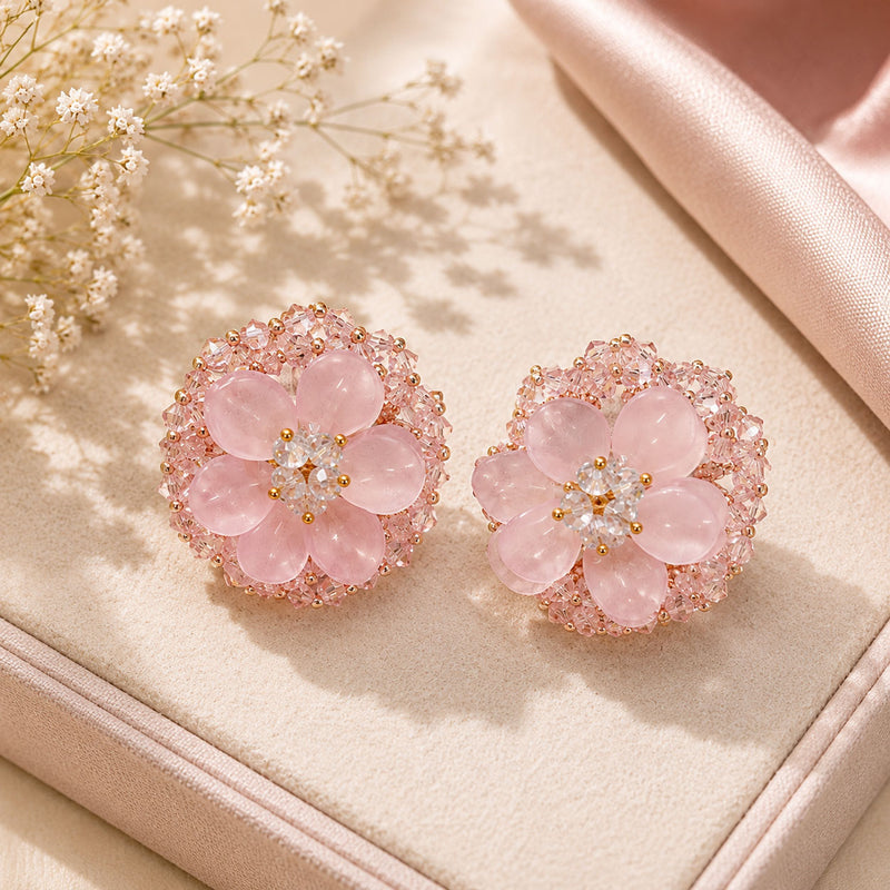 Rosy Daisy Luxe Earrings