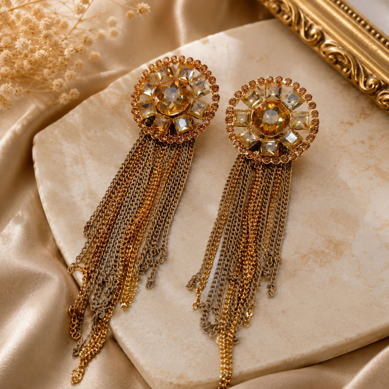 Royal Honey Fringe Earrings