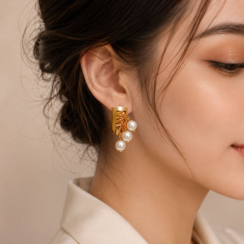 Royal Pearl Cascade Studs