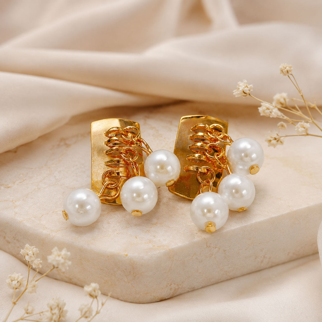 Royal Pearl Cascade Studs