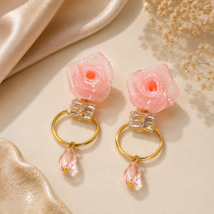 Sakura Crystal Drop Earrings