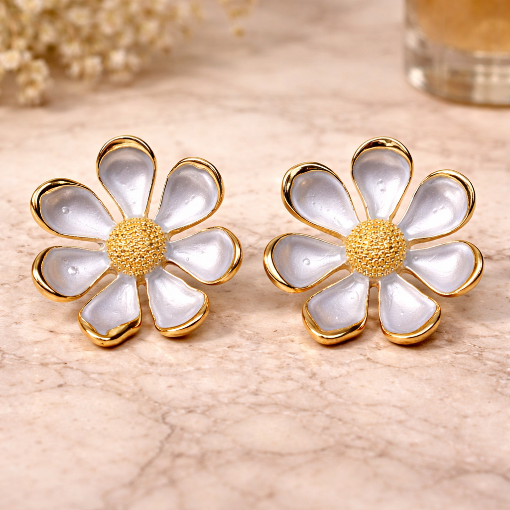 Silver Luxe Bloom Earrings