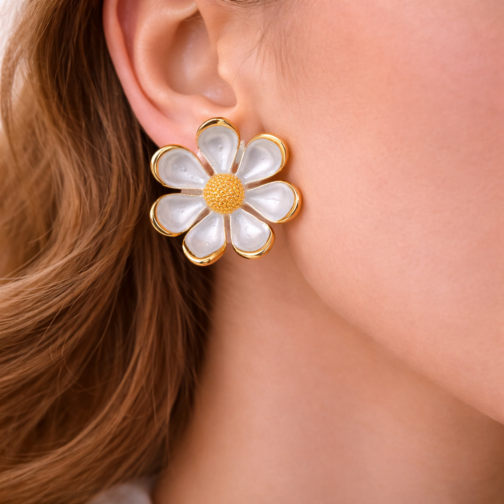 Silver Luxe Bloom Earrings