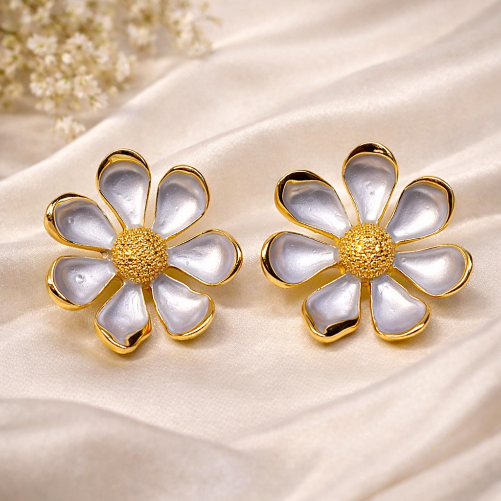 Silver Luxe Bloom Earrings