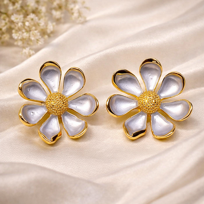 Silver Luxe Bloom Earrings