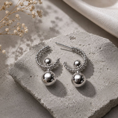 Silver Orbit Earrings