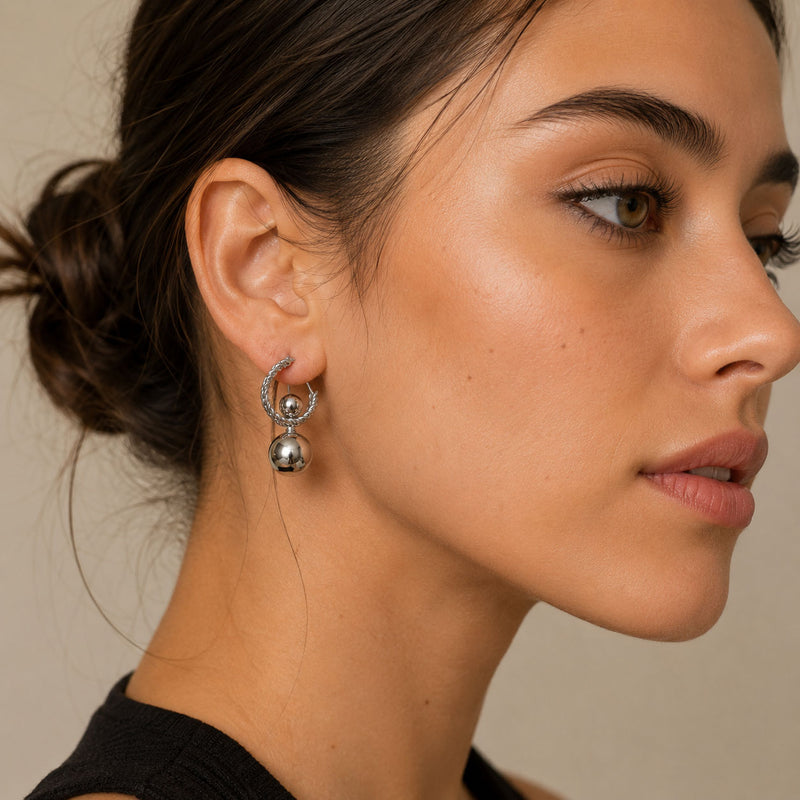 Silver Orbit Earrings