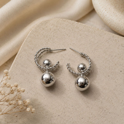 Silver Orbit Earrings