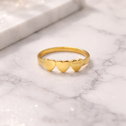Sweet Triple Heart Ring