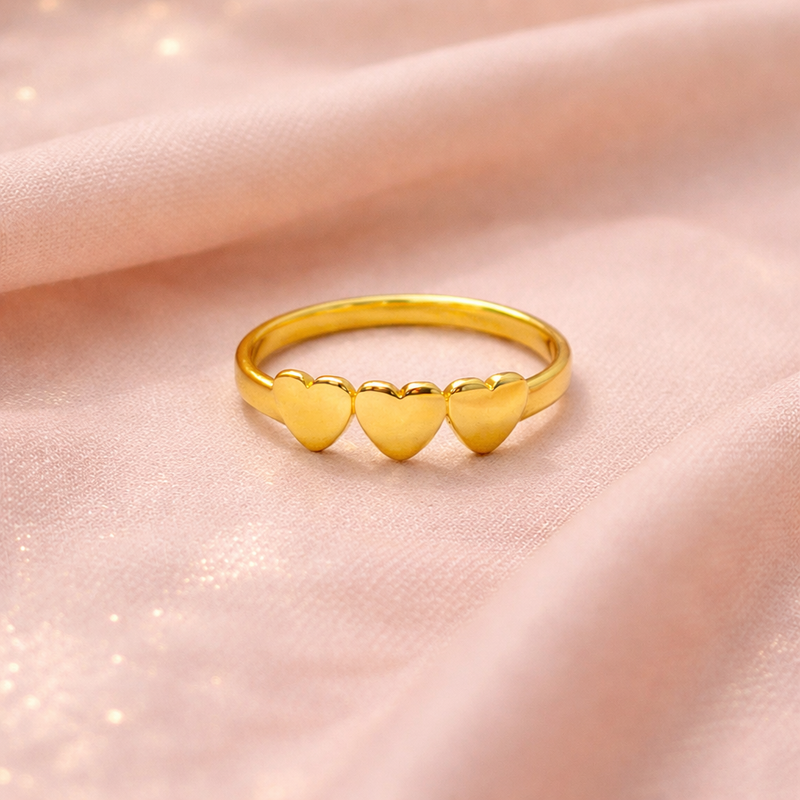 Sweet Triple Heart Ring