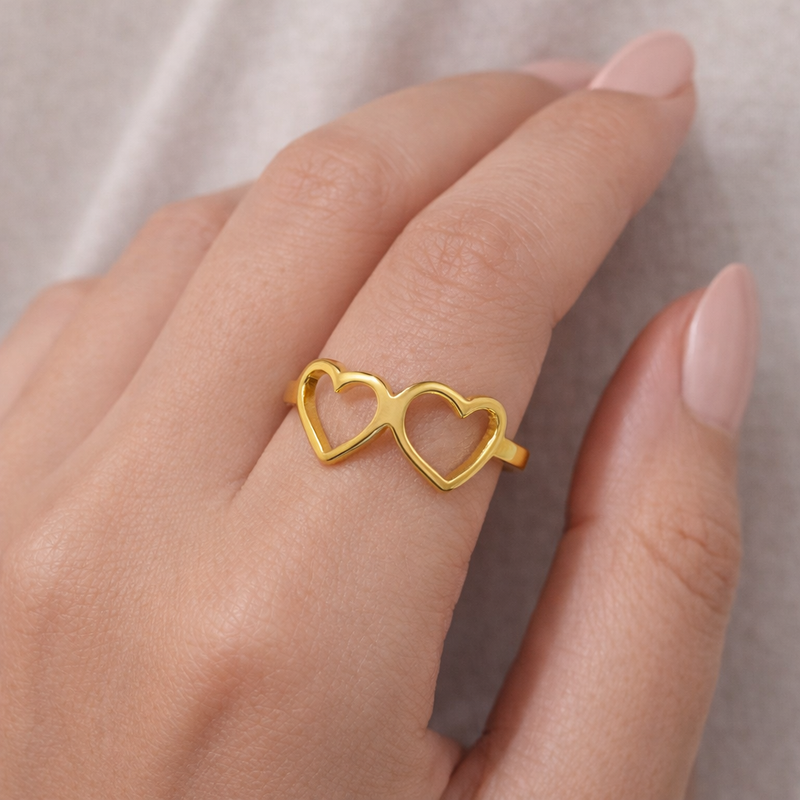 Velora Twin Heart Ring