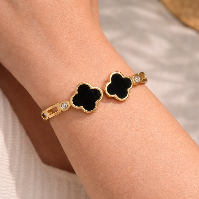 Velora Black Clover Bracelet